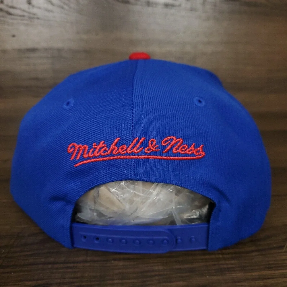 LA Clippers Mitchell & Ness NBA Snapback Cap Hat 3D Logo Blue‎ Red NWT